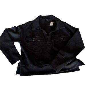 NWT Banana Republic Factory Woman's Johnny Collar Pocket Pullover Medium